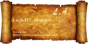 Lajkó Aranka névjegykártya