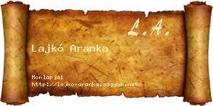Lajkó Aranka névjegykártya